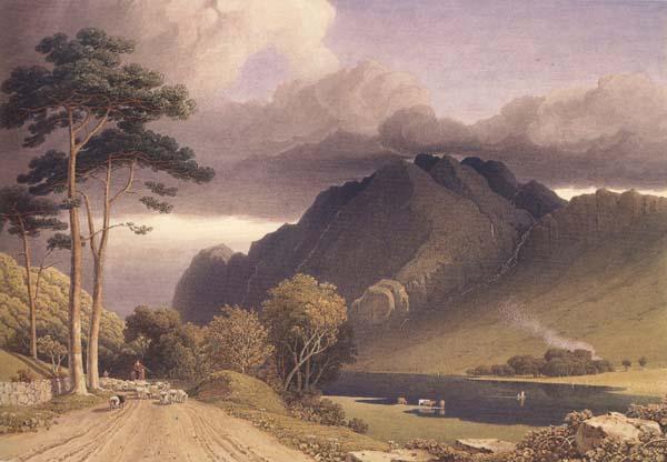 George Fennel Robson Loch Lubnaig,Perthshire (mk470 Sweden oil painting art